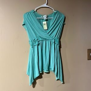 Womens Max Studio Seafoam colored Fashion Blouse